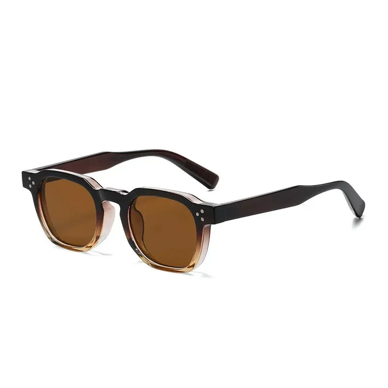 JNPCXI Fashion Vintage Rivet Oval Sunglasses