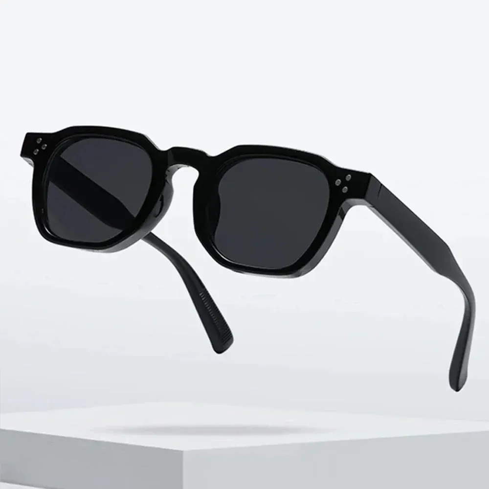 JNPCXI Fashion Vintage Rivet Oval Sunglasses