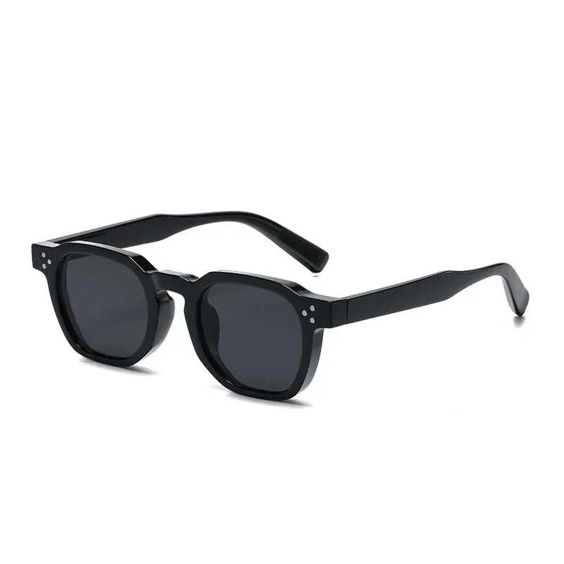 JNPCXI Fashion Vintage Rivet Oval Sunglasses