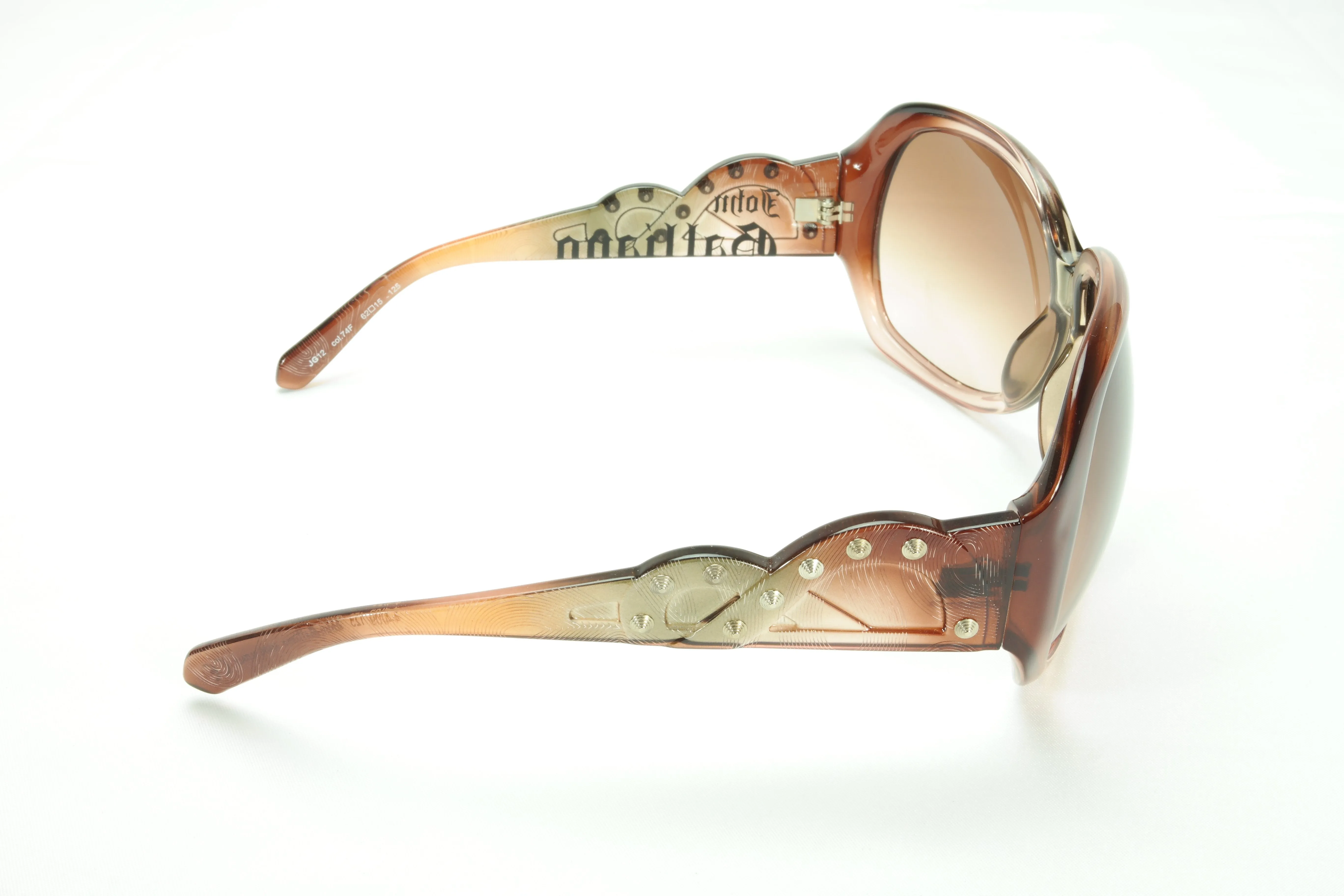 John Galliano Sunglasses Frame JG12 74F Brown Acetate Italy Made