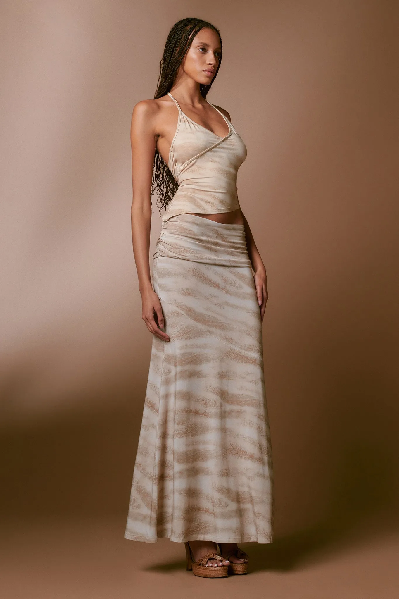JOLENE TOP - NEUTRAL : TIE DYE