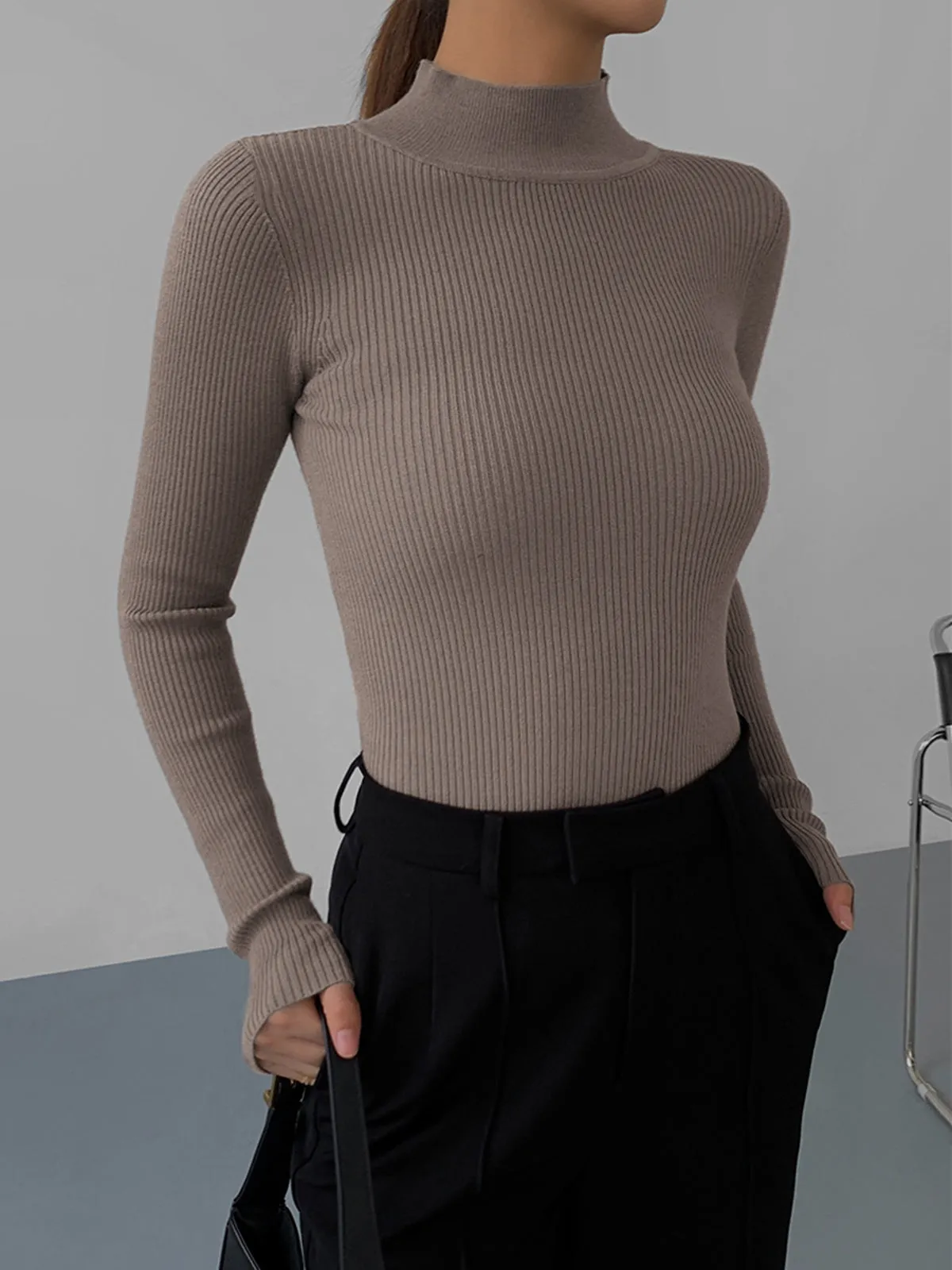 Julie® | Luxurious rib knit sweater
