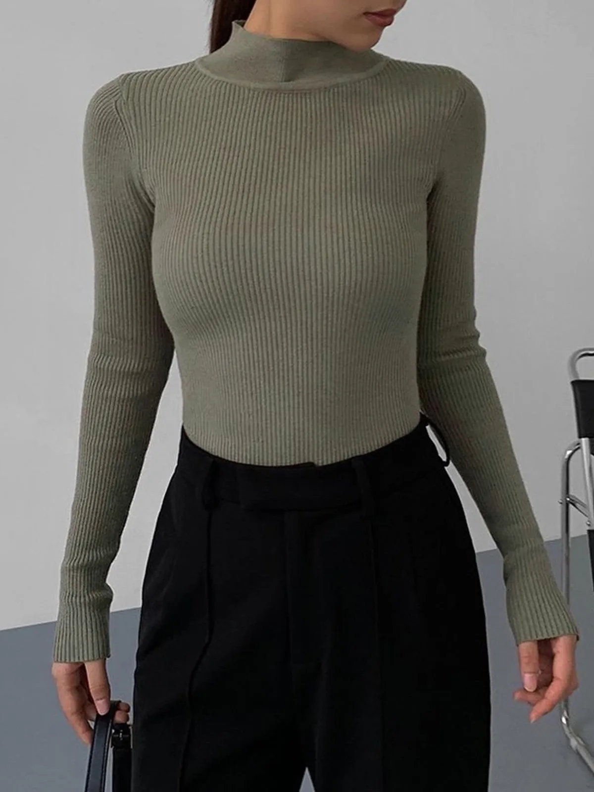 Julie® | Luxurious rib knit sweater