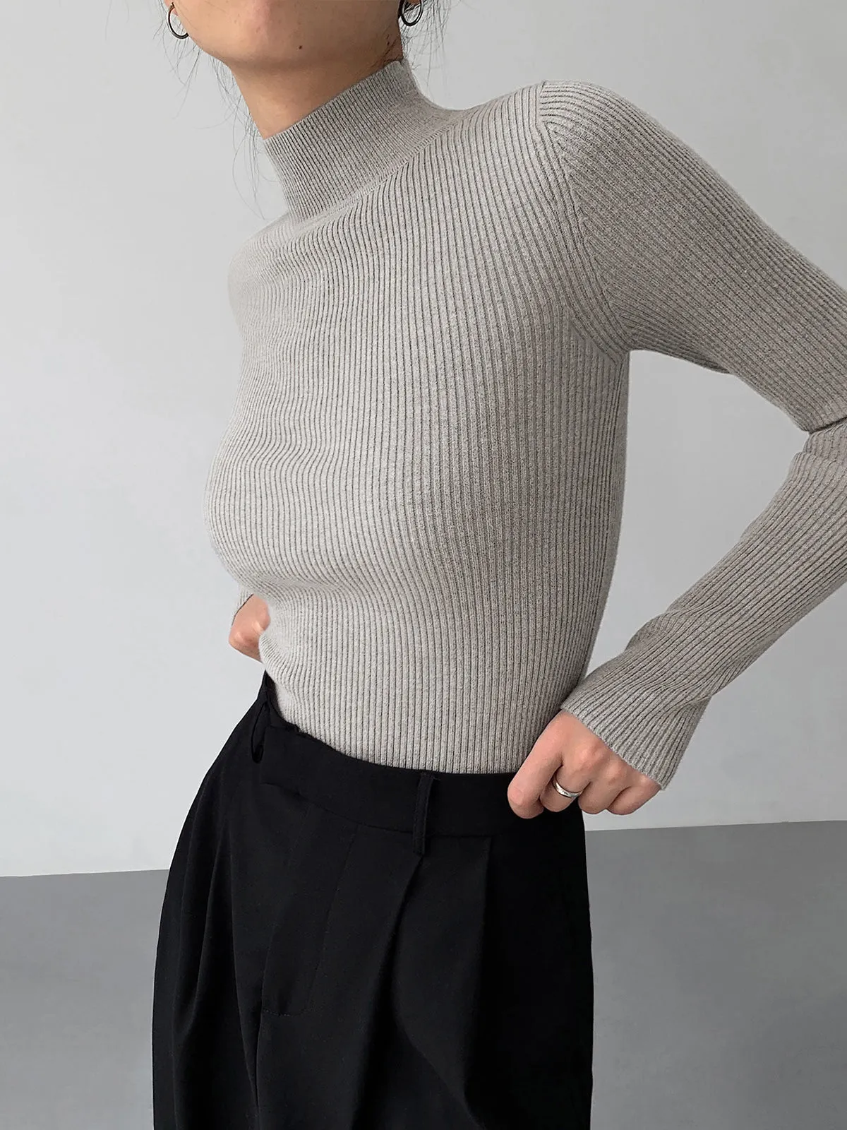 Julie® | Luxurious rib knit sweater