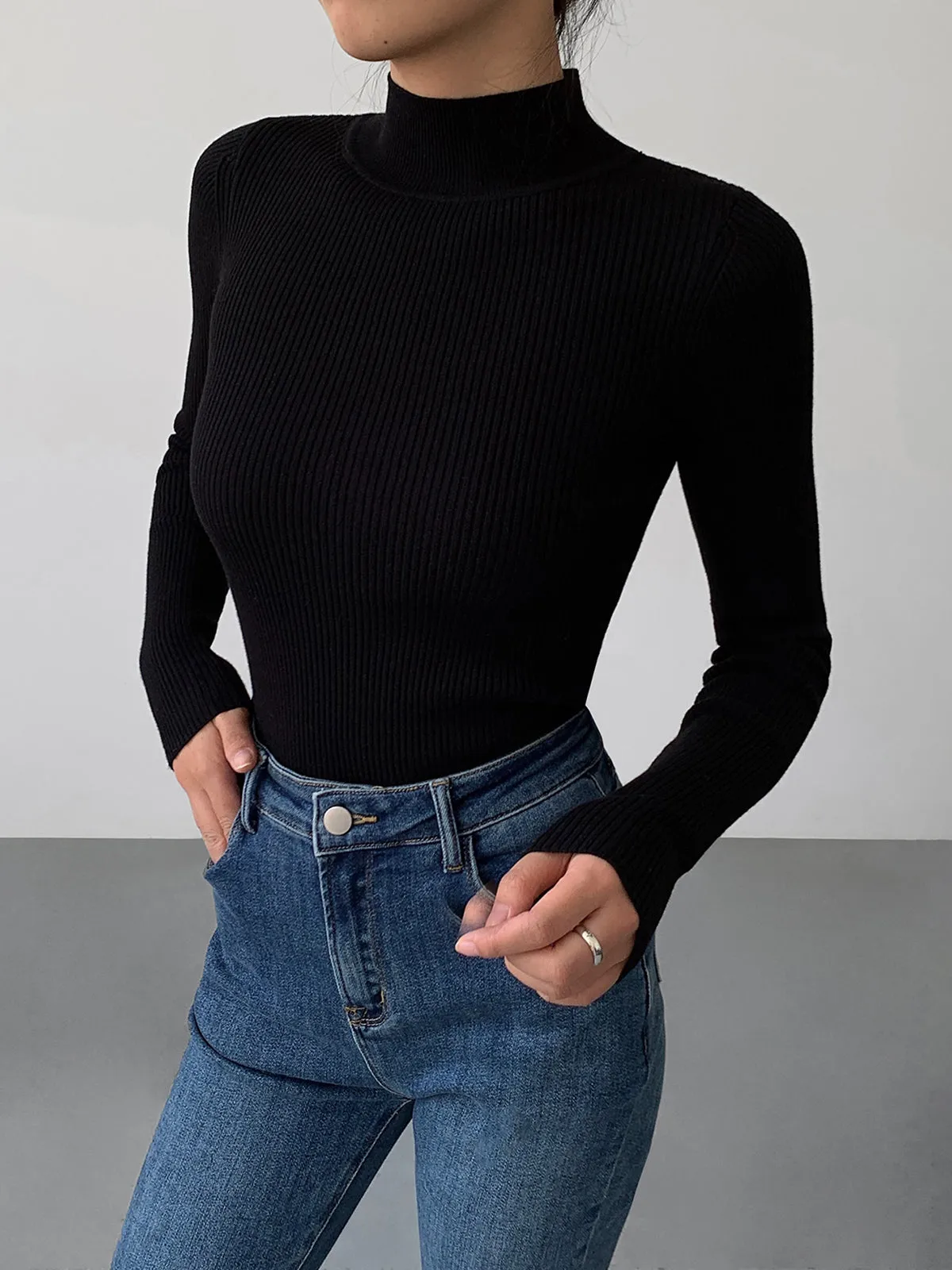 Julie® | Luxurious rib knit sweater
