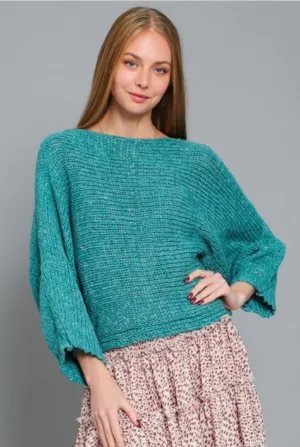 K54 BOAT NECK KNIT SWEATER