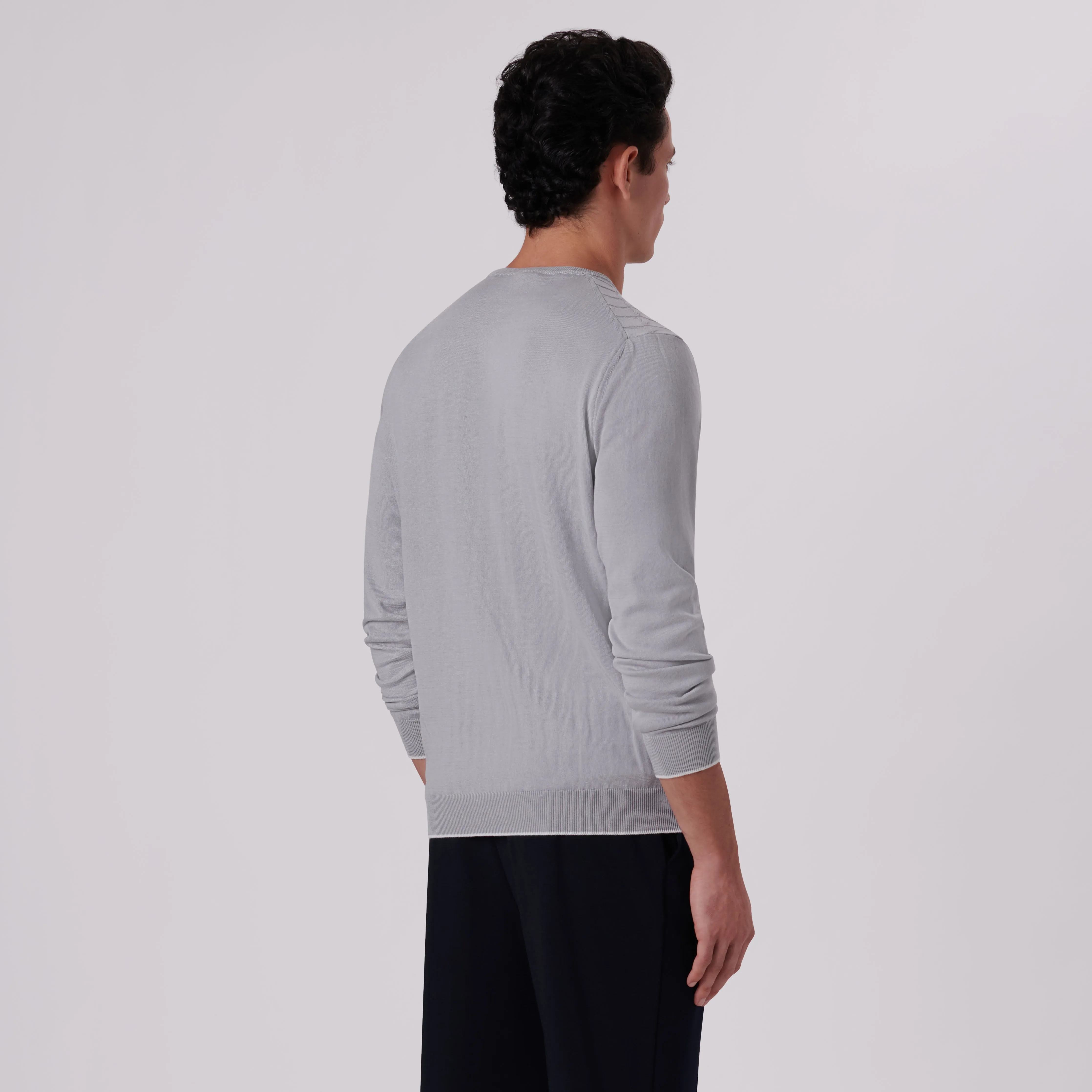 Knit Stitch Crew Neck Sweater