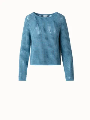 Knit Sweater in Chunky Cotton Mesh