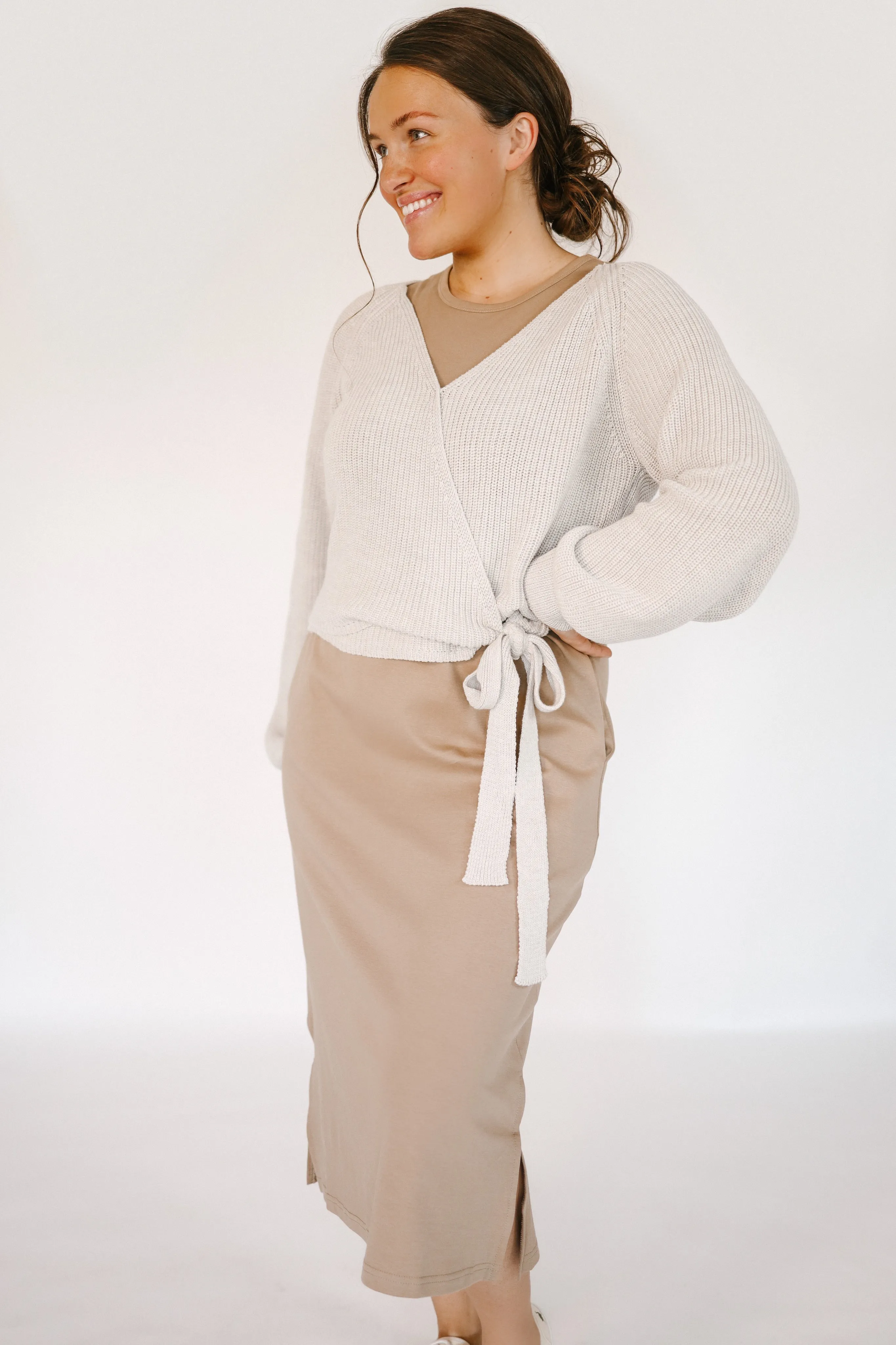 Knit Wrap Sweater