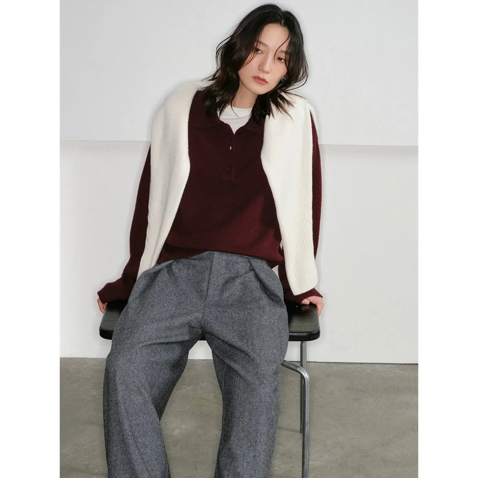 Knitted Polo Sweater