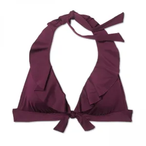 Kona Sol Women's Ruffle Halter Bikini Top. AF601D-Nopads