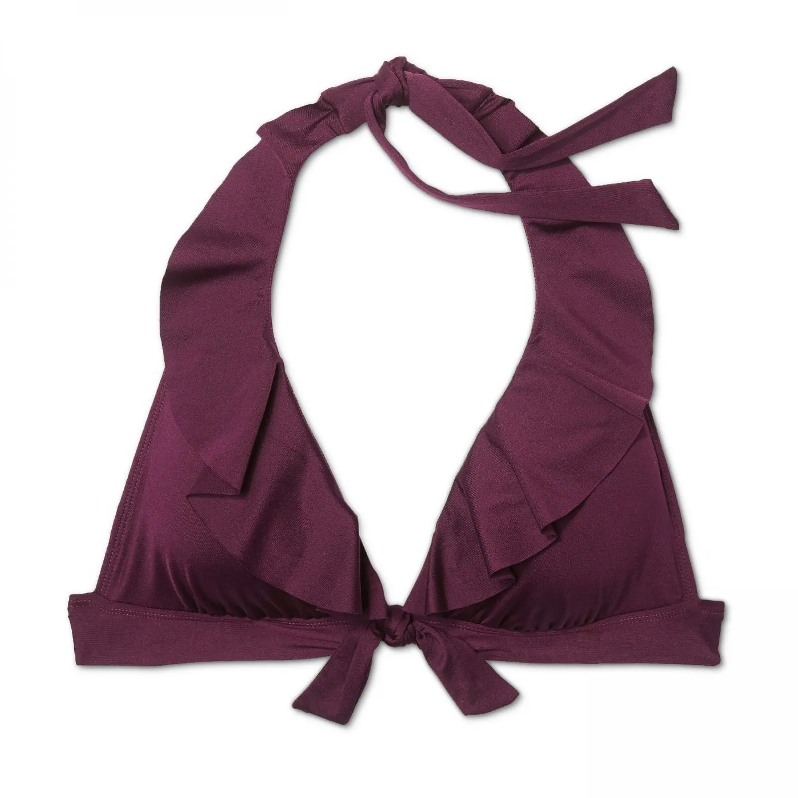 Kona Sol Women's Ruffle Halter Bikini Top. AF601D-Nopads