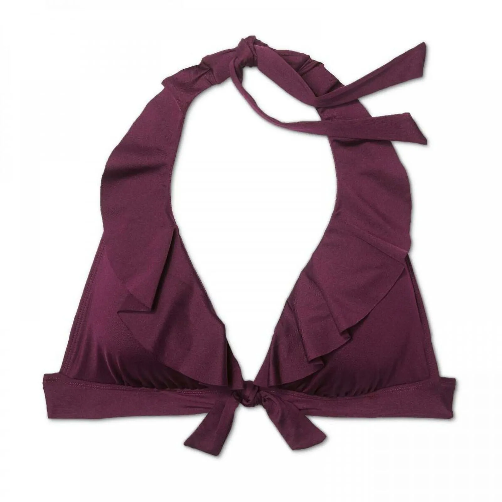 Kona Sol Women's Ruffle Halter Bikini Top. AF601D-Nopads