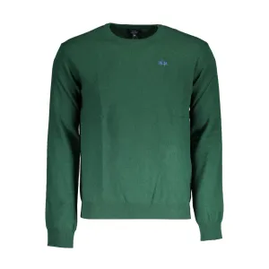 La Martina Green Wool Men Sweater