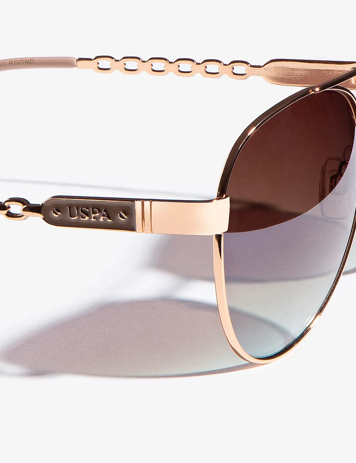 LADIES METAL TWIST AVIATOR SUNGLASSES