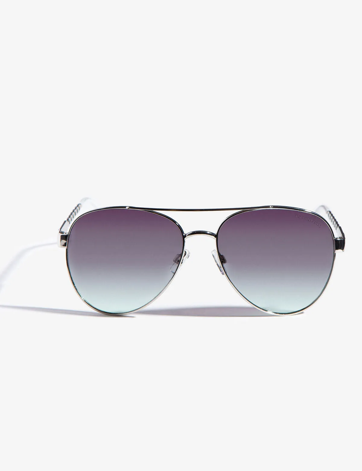 LADIES METAL TWIST AVIATOR SUNGLASSES