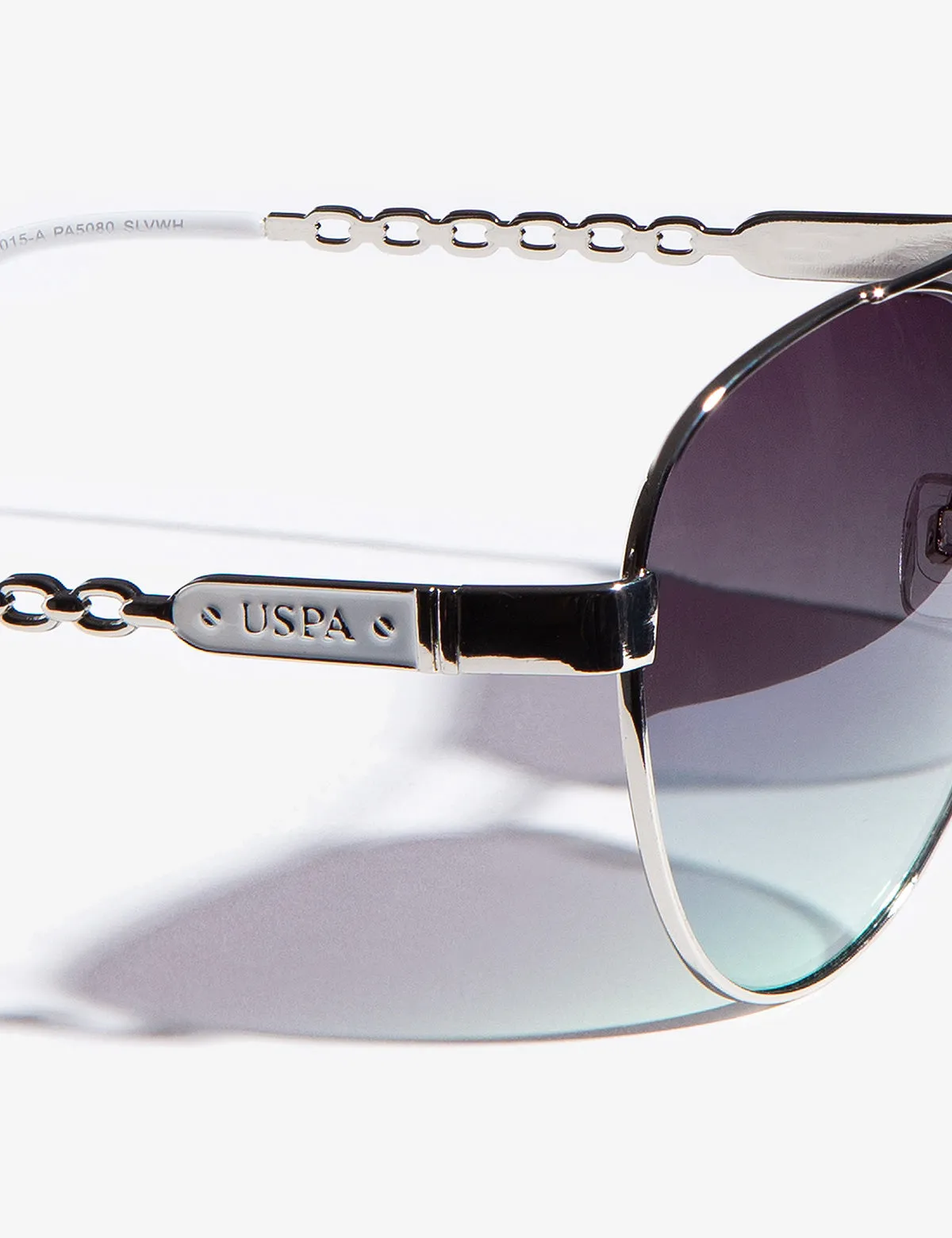 LADIES METAL TWIST AVIATOR SUNGLASSES