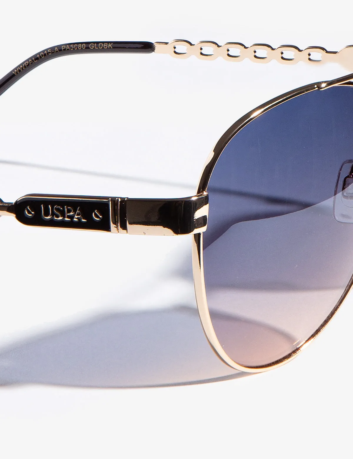 LADIES METAL TWIST AVIATOR SUNGLASSES