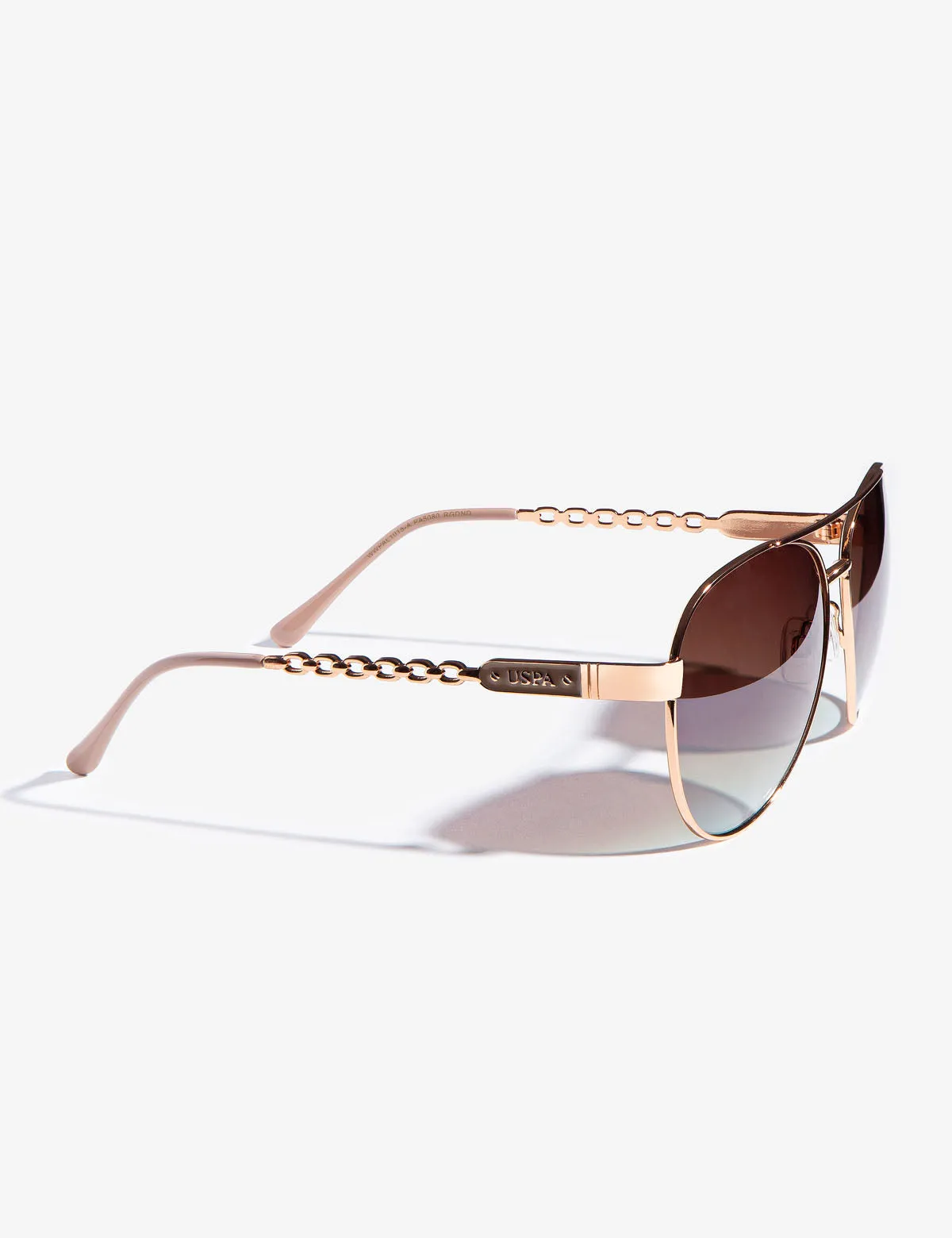 LADIES METAL TWIST AVIATOR SUNGLASSES