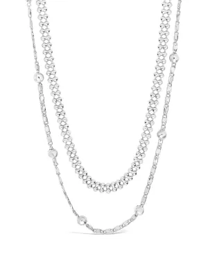 Layered Beaded Chain Necklace