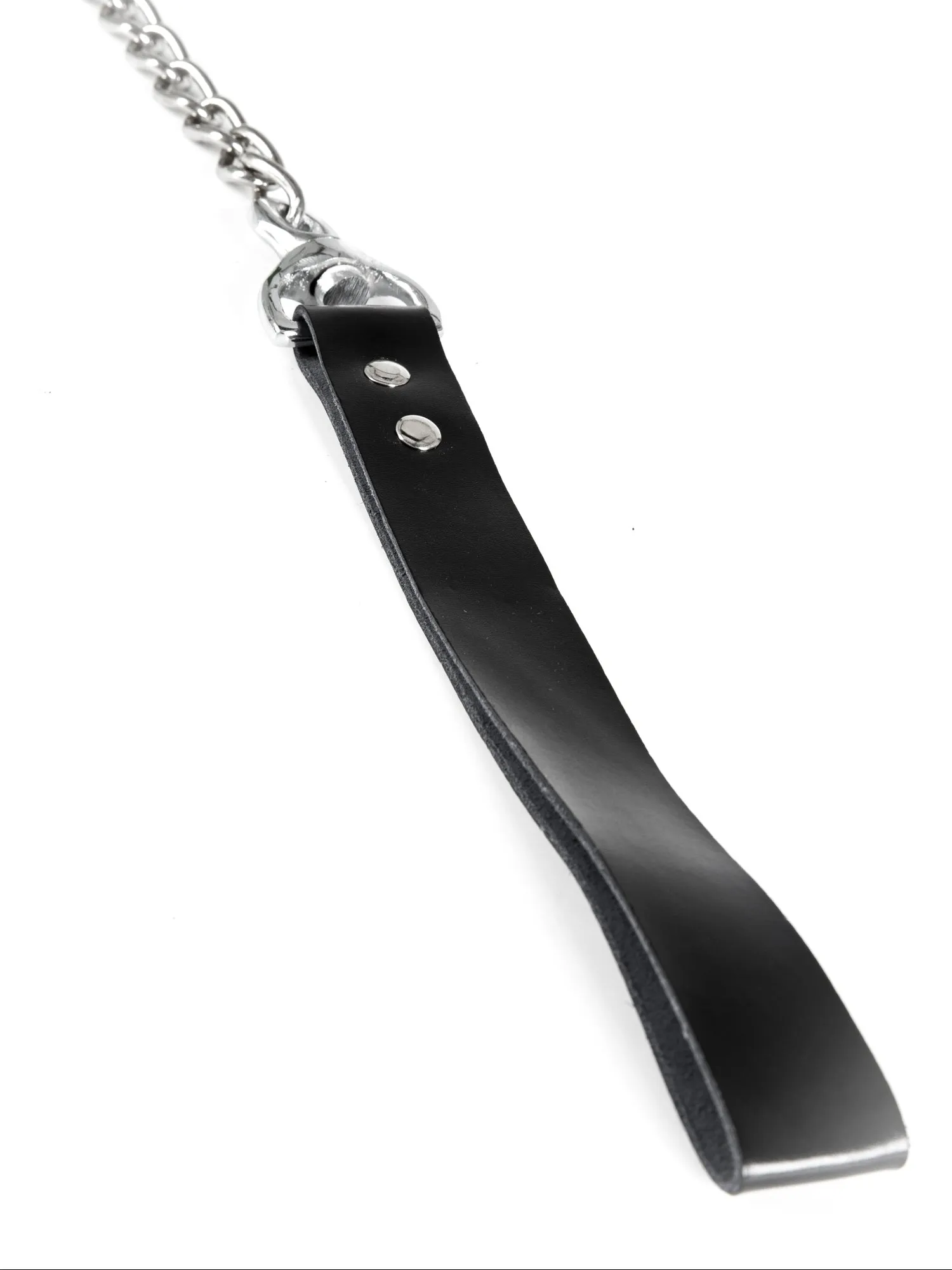 Leather Leash with Lead and Chains