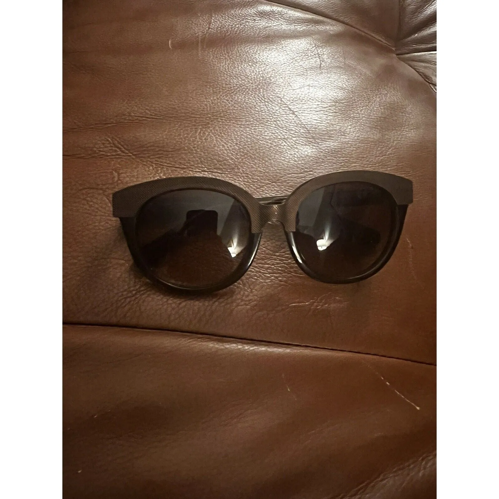 Lenny Kravitz Unisex Round Brown Tan Sunglasses by Chili Beans