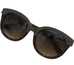 Lenny Kravitz Unisex Round Brown Tan Sunglasses by Chili Beans