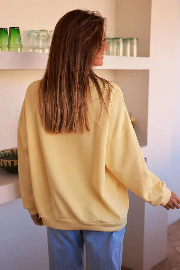 Light Yellow Cherry Vacation Sweater