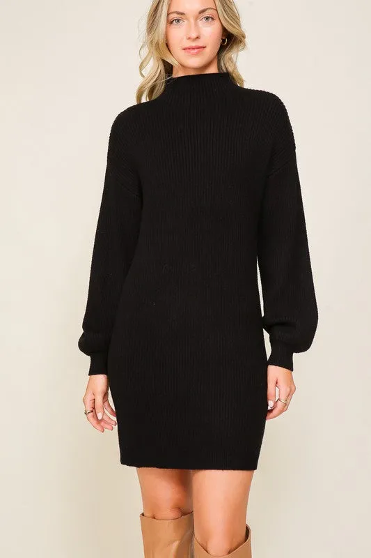 LONG SLEEVE SWEATER DRESS