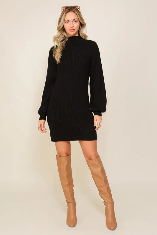 LONG SLEEVE SWEATER DRESS