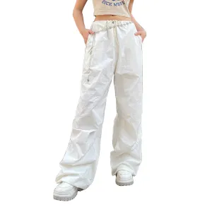 Loose Fitting Baggy Pants with Ties