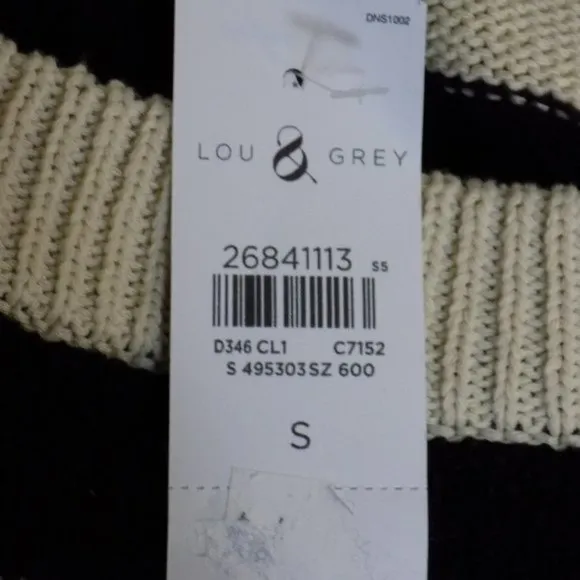 Lou &amp; Grey Sweater NWT Women's Fuzz line Striped Size Small