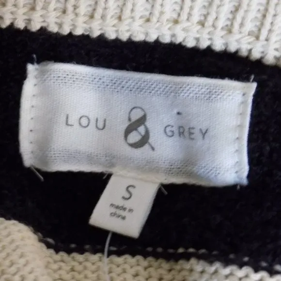Lou &amp; Grey Sweater NWT Women's Fuzz line Striped Size Small