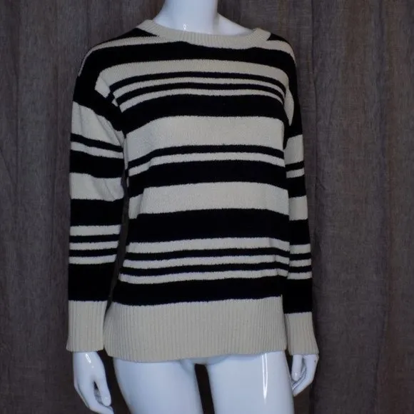 Lou &amp; Grey Sweater NWT Women's Fuzz line Striped Size Small
