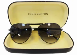 LOUIS VUITTON Conspiration Pilote Damier Gunmetal Sunglasses