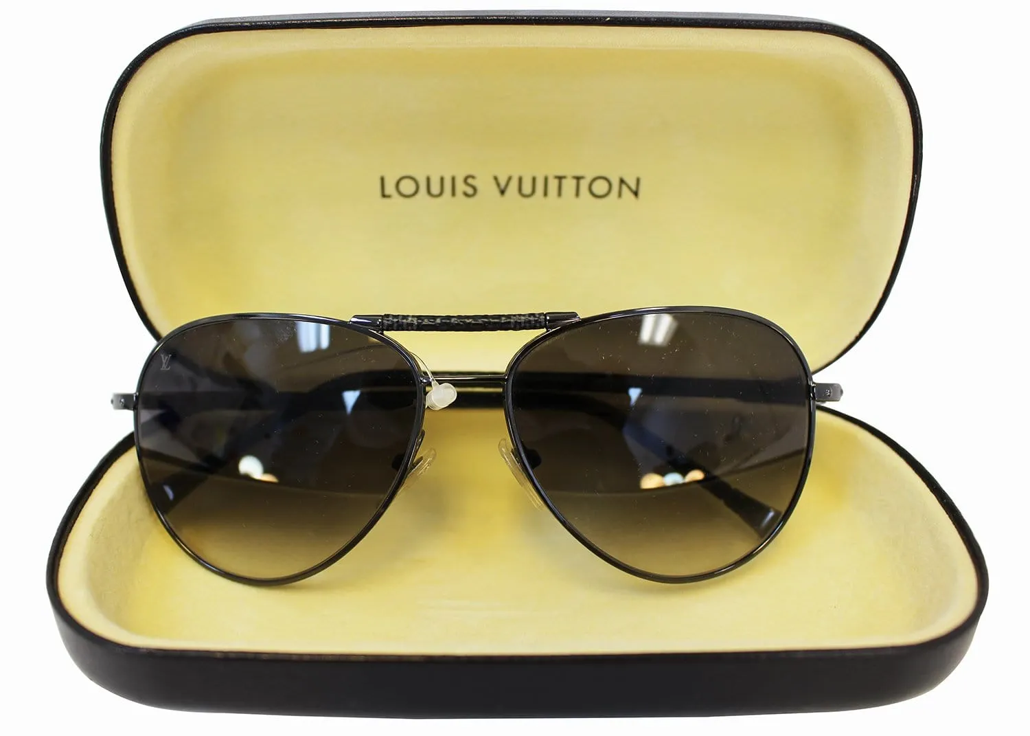 LOUIS VUITTON Conspiration Pilote Damier Gunmetal Sunglasses