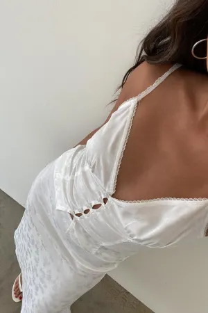 Lupita White Satin Top