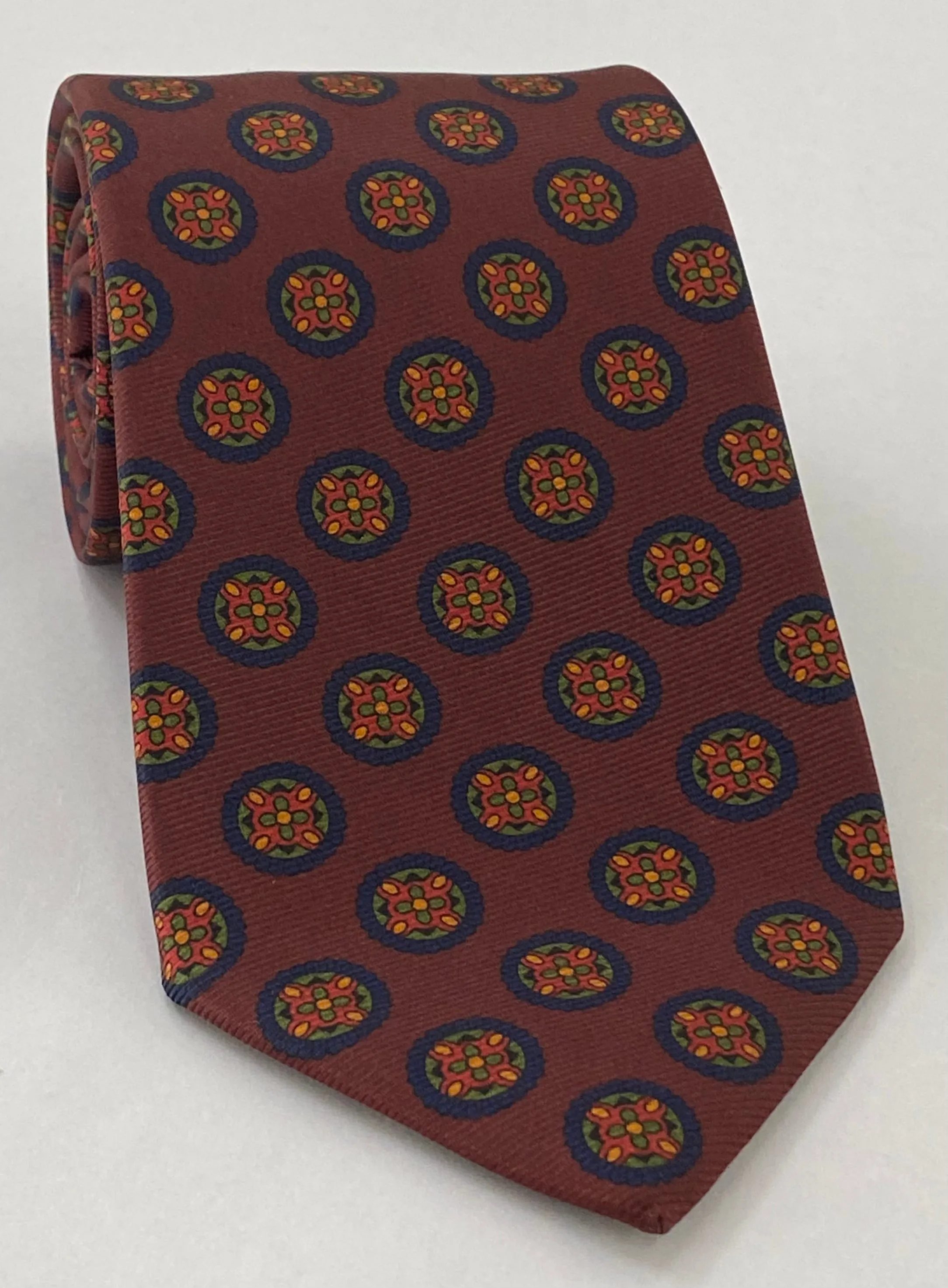 Macclesfield Modern Madder Printed Silk Tie MMPT-192