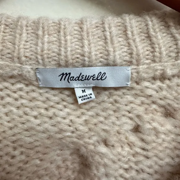 Madewell Aviva Cable Knit Cardigan Sweater $118