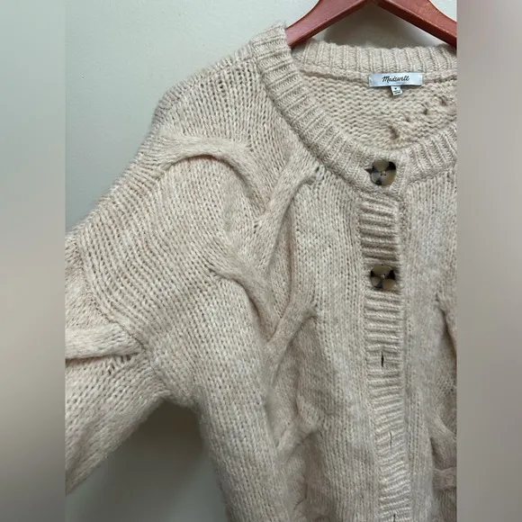 Madewell Aviva Cable Knit Cardigan Sweater $118