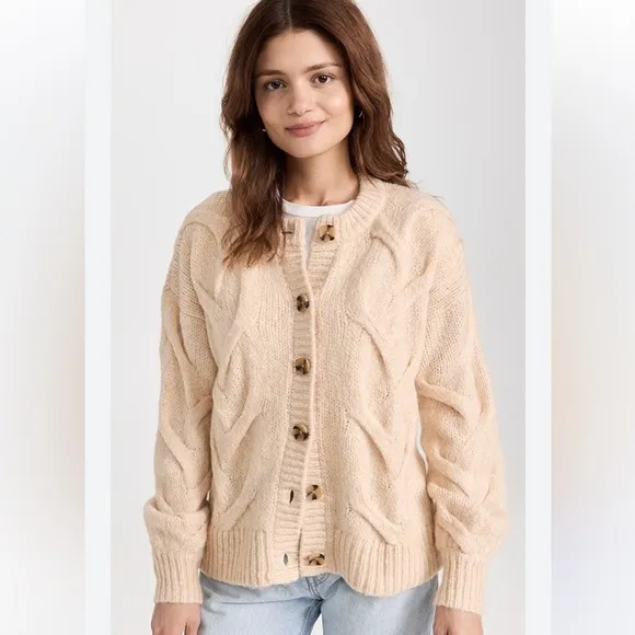 Madewell Aviva Cable Knit Cardigan Sweater $118