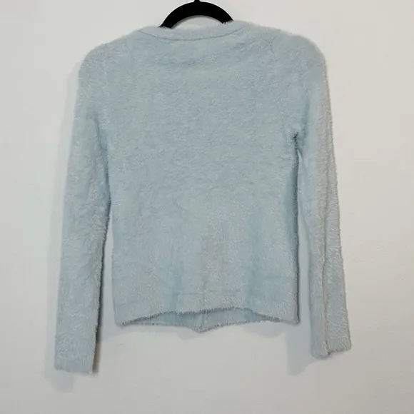 Madewell Hewitt Fuzzy Blue Cardigan