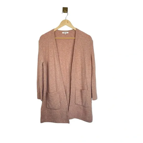 Madewell Kent Knit Cardigan in Coziest Yarn Heather Carnation Size XS