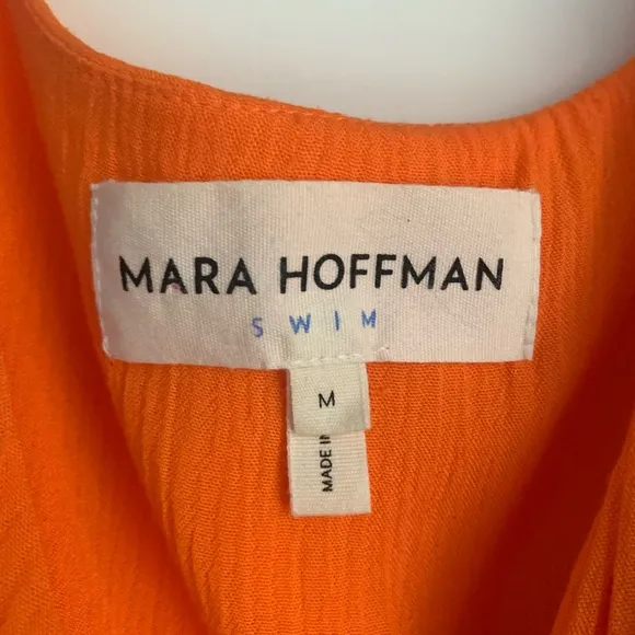 MARA HOFFMAN DRESS SWIM RESORT CASUAL WRAP MEDIUM FLAME