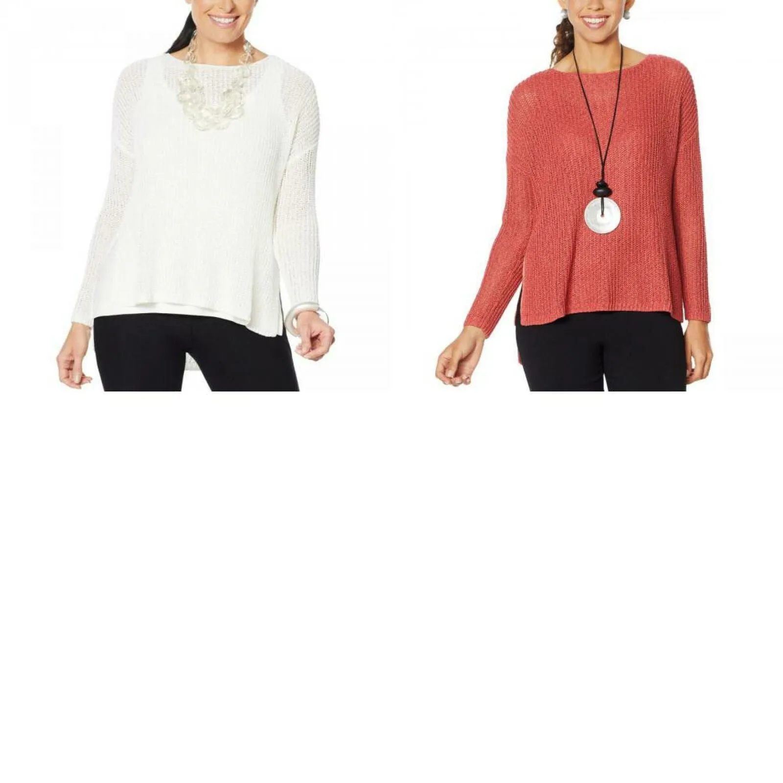 MarlaWynne Women's Crimp Yarn Tunic Sweater