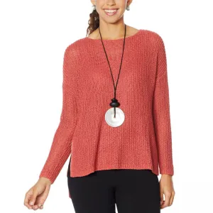 MarlaWynne Women's Crimp Yarn Tunic Sweater