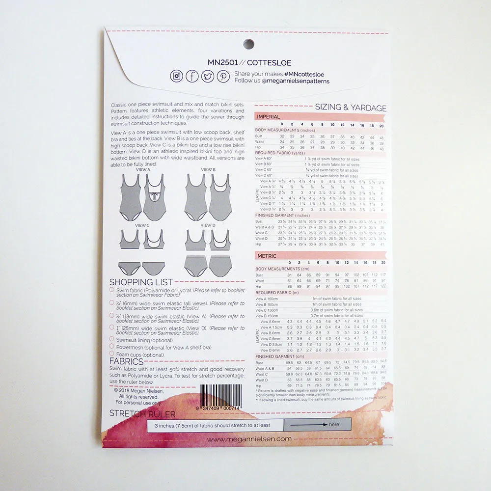 Megan Nielsen Patterns : Cottesloe Swimsuit