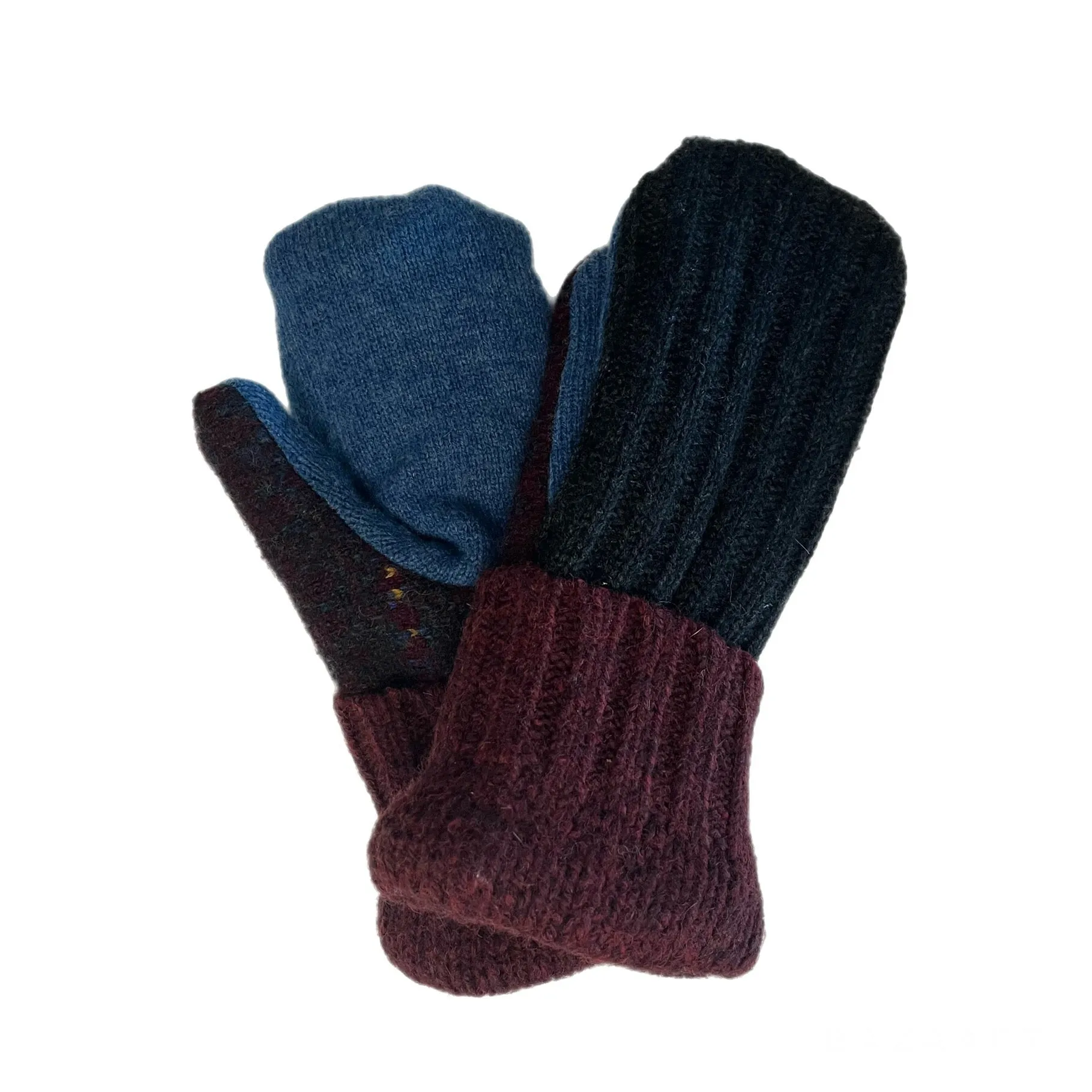 Men's Mittens Grey & Maroon | 342