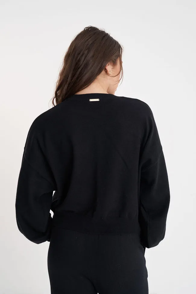 Merino Bella Crop Knit | Black