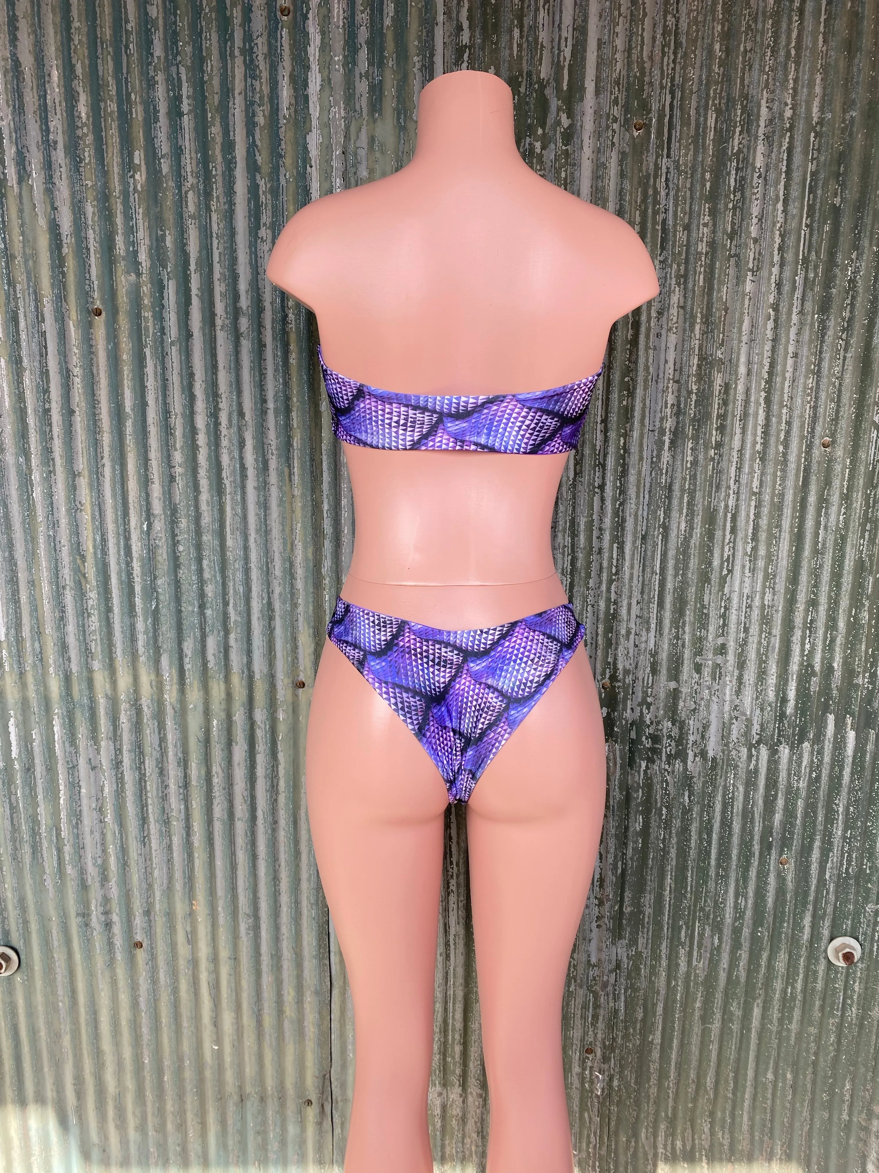 Mermaid reversible bandeau bikini